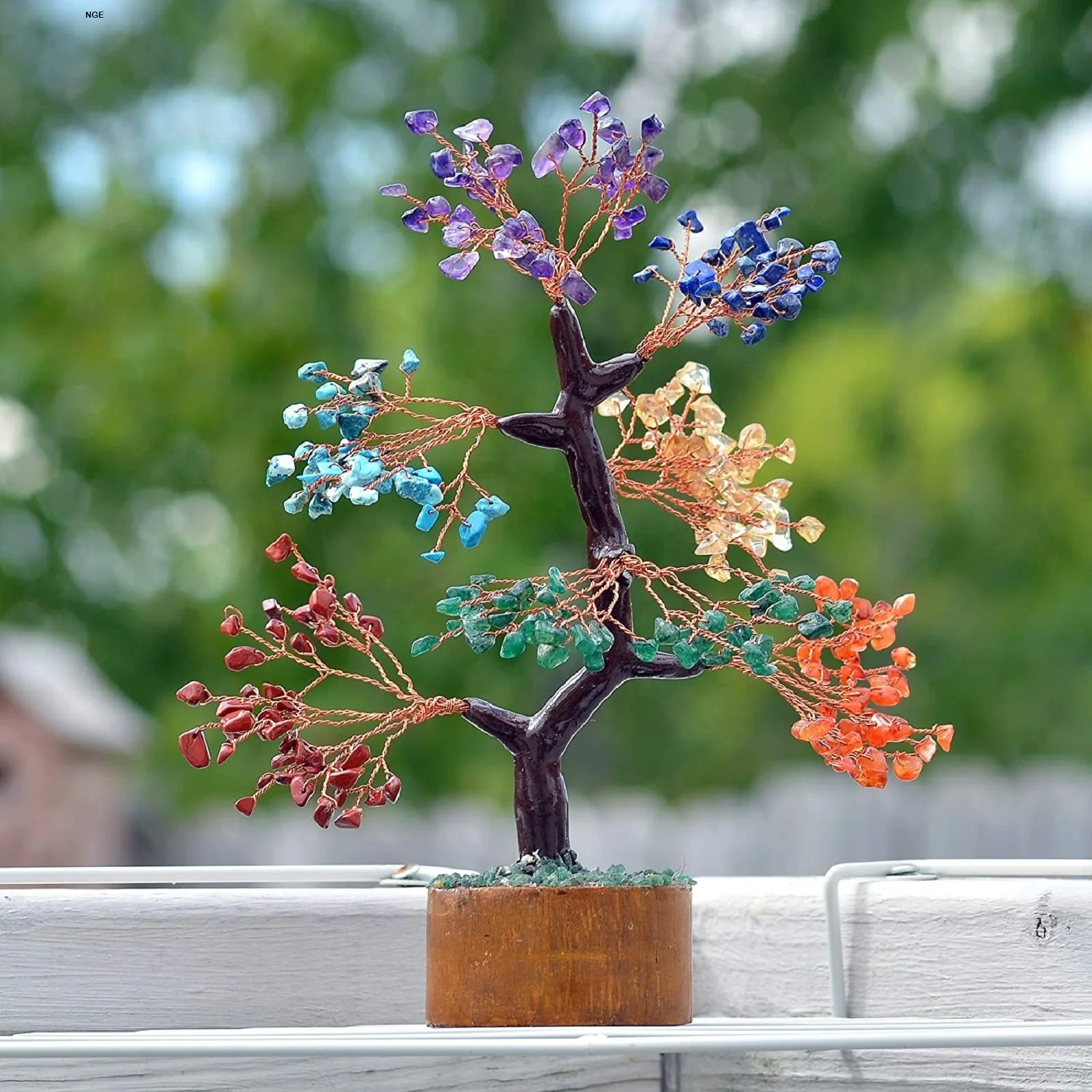 Natural 7 chakra gemstone Tree for Healing chakra gemstone fortune money tree for good luck chakra gemstone tree for decoration