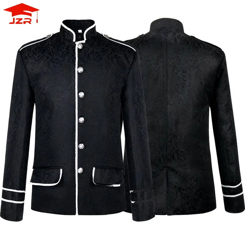 Medieval Clothing Men Steam Retro Punk Gothic Suit Victorian Coat