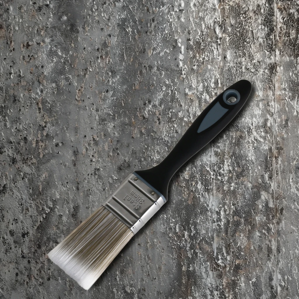 Industrial DIY Grade Synthetic Filaments Paint Brush Rubber Plastic Handle Customizable OEM Support Cleaning Function Bristle