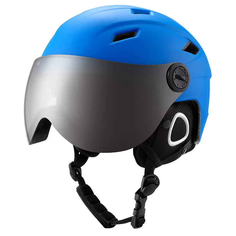 New Ski Helmet with Goggles, New Design Half Covered CE Certification Snow Ski Helmet with Visor