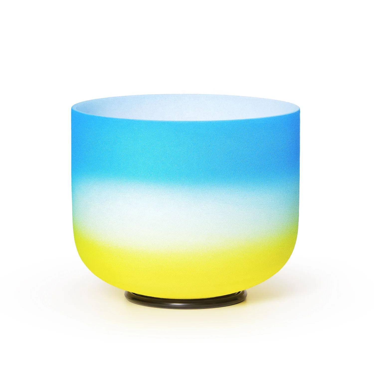 KVKA Chakra Quartz Frosted Crystal Singing Bowl Rainbow Colored Free Shipping