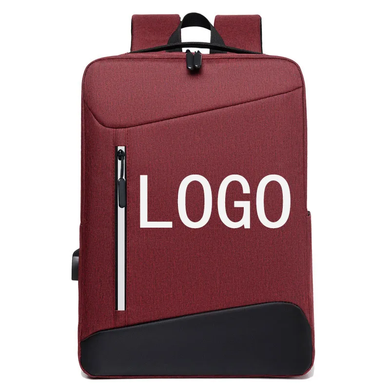 Customized LOGO travel laptop backpack Business waterproof computer backpack with USB charging port
