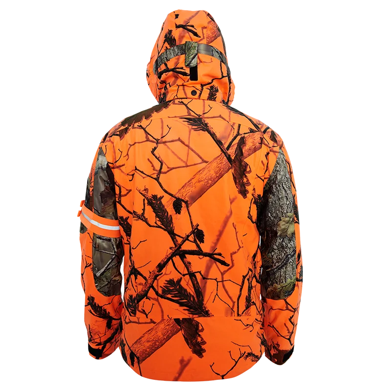 
Fashion waterproof orange camo hunting clothes for men 