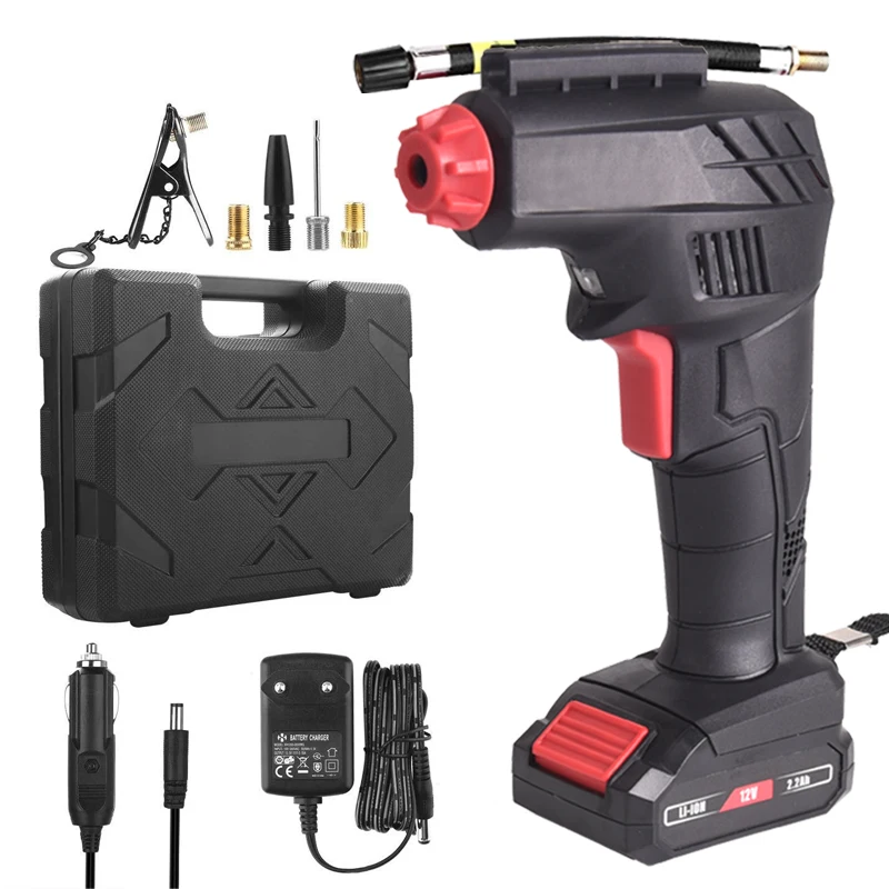 
Mini battery air compressor electric tire car pump 12 volt 