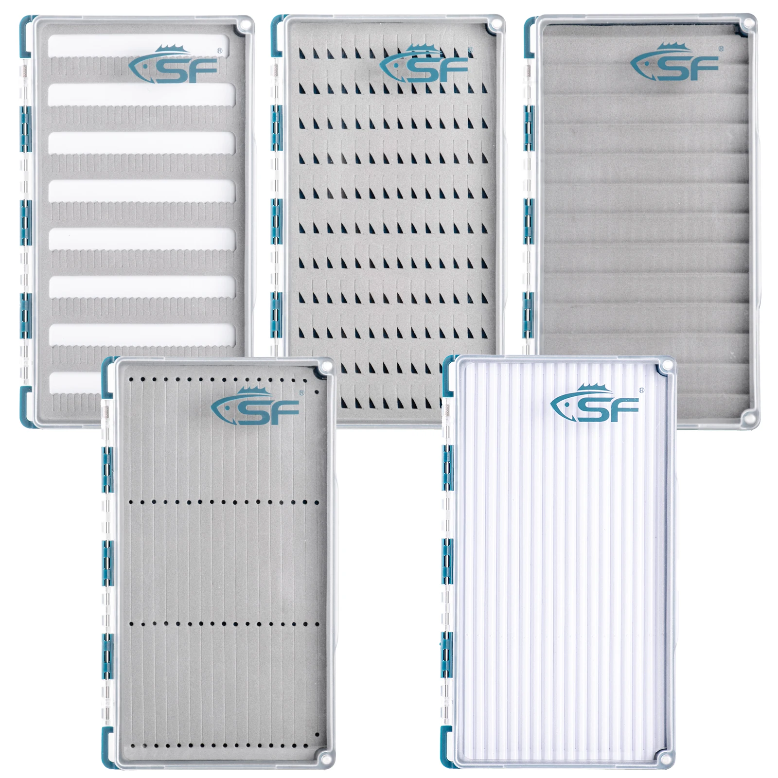 Large Capacity Magnetic Fly Box Slit/Easy Grip/Ripple/Streamer/Sure-Lock Ridge Foam Lure Box for Fly Fishing with custom service