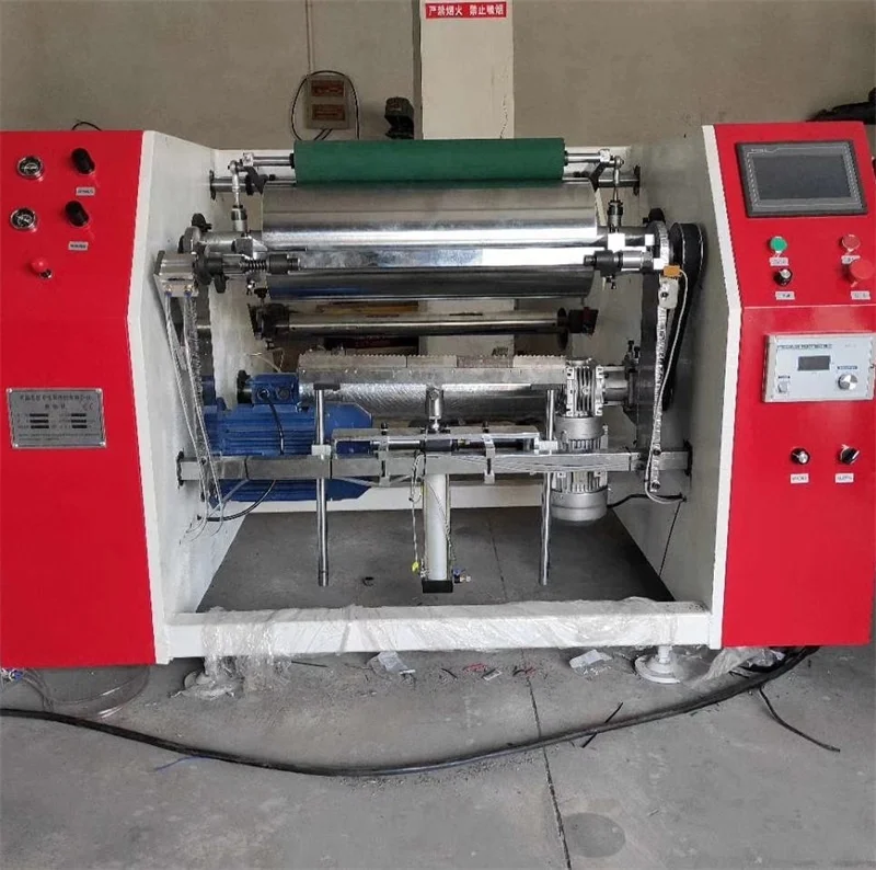 FMB-500MM semi-automatic  kitchen  aluminum foil roll  rewinding machine with two rewinding shaft