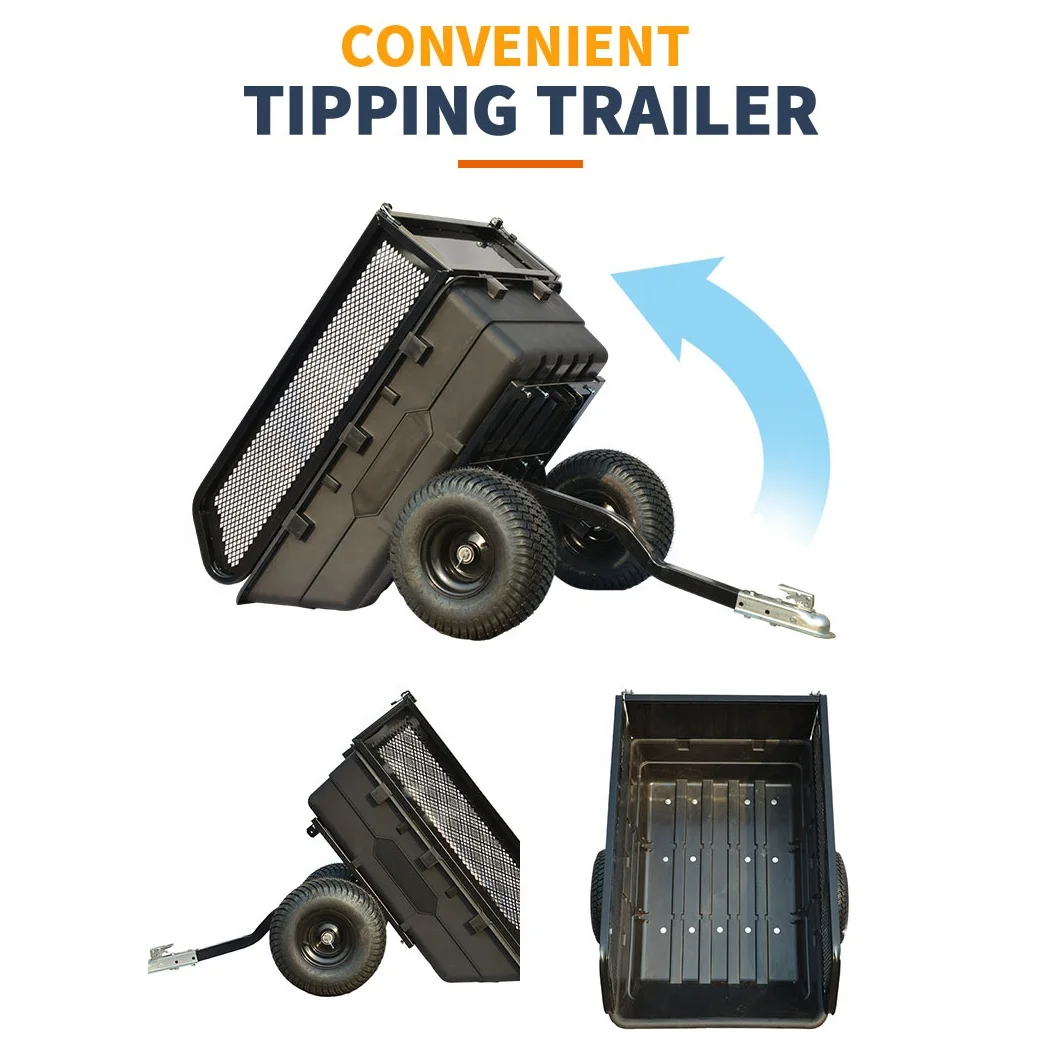 Multifunctional Durable Outdoor Truck Car Tow-Behind Transport Atv Wagon Garden Push Tractor Farm Trailer