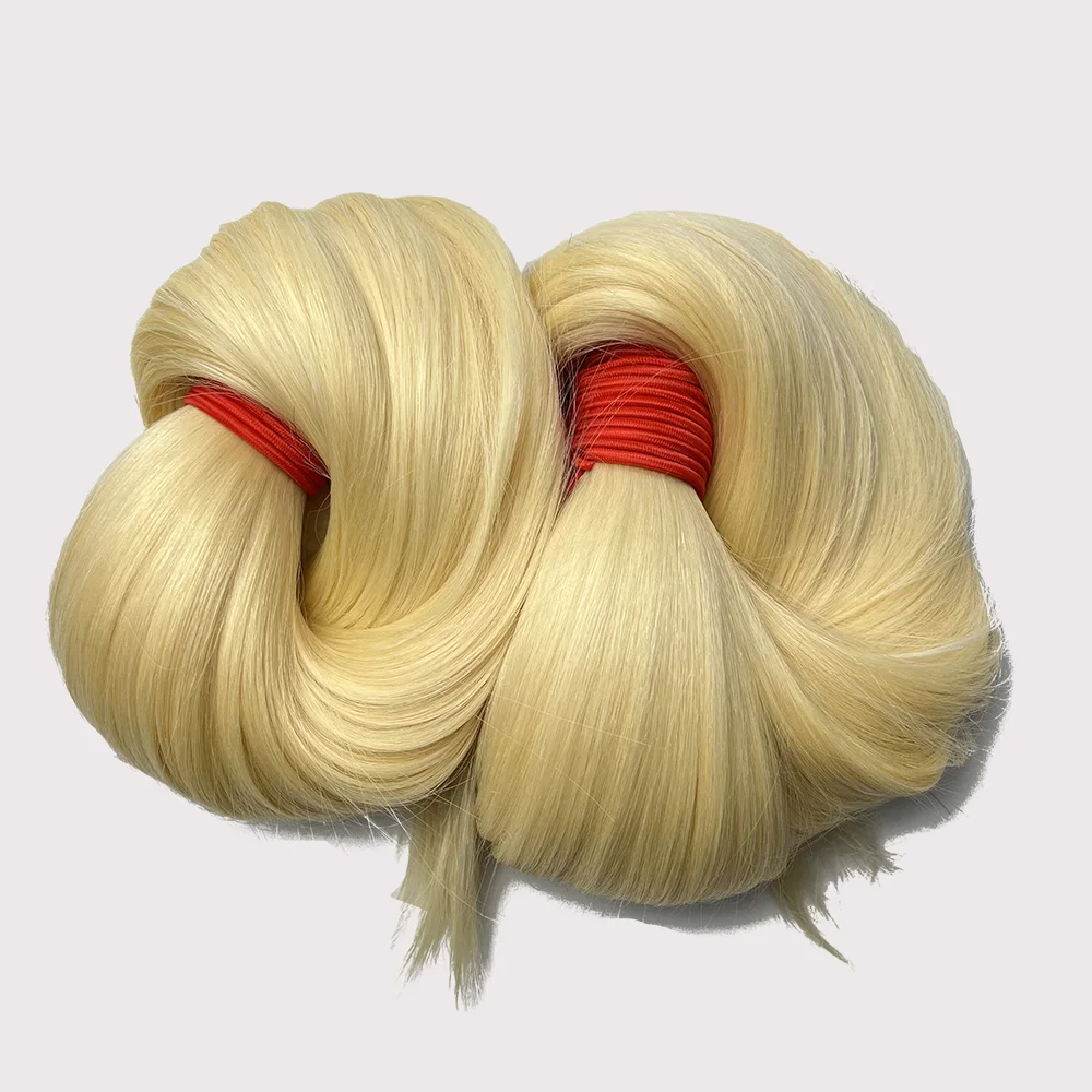 Cuticle Aligned Bundles Vrigin Chinese Hair Human Hair Extension 613  Raw Blonde Straight hair