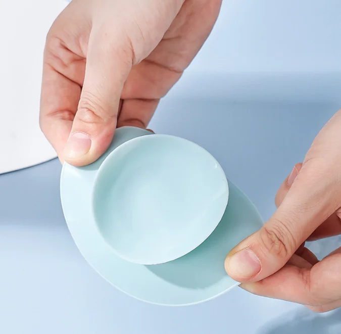Silicone Double Sides Suction Cup For Baby Feeding Bowl Plate Cup, Anti-slip Tableware Strong Sucker
