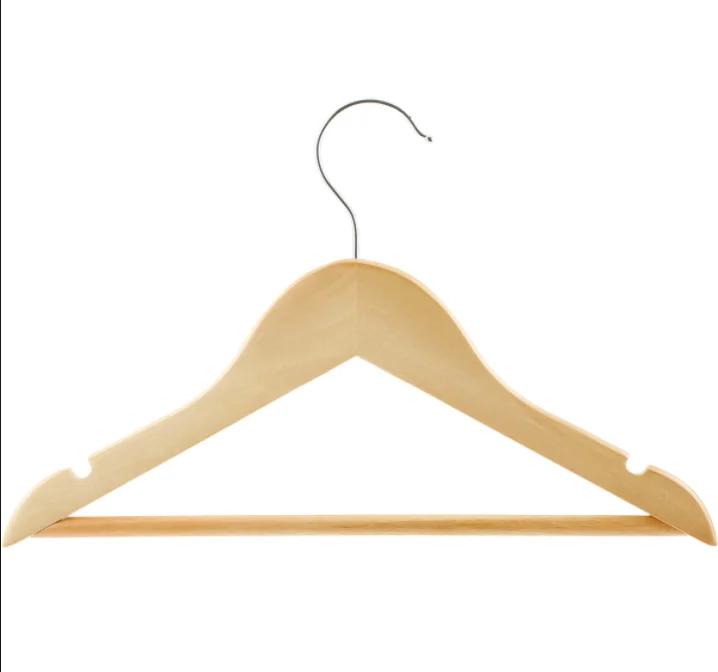 Wholesale manufacturer good sells  wooden hanger wooden clothes hanger for display