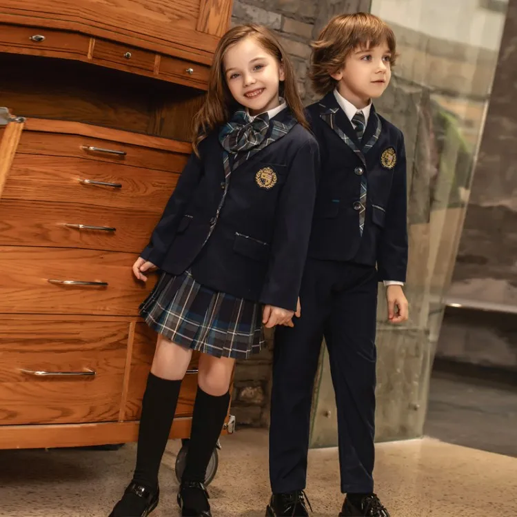 
Mysweeby 2021 custom wholesale antumn new products children wear fashion suit junior boys girls school uniforms 