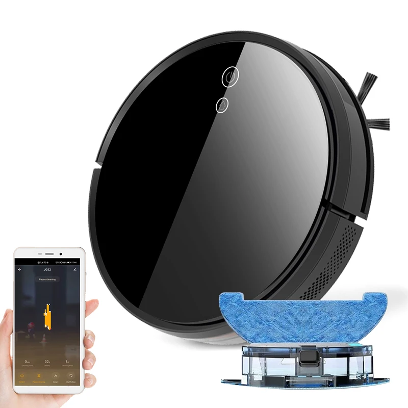 
 Wholesale Robot Aspir Mop Intelligent Anti-bumping Fuction BLDC Nidec Motor Toughened glass Mi Robot Vacuum Cleaner Mop for Home  