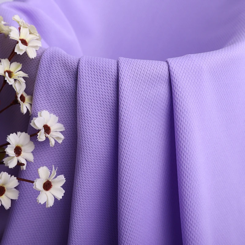
Weitai China Factory Cheaper 160cm 130gsm Knitted Jersey Mesh Fabric Stretch Eco-friendly T-shirt 100% Polyester Fabric 