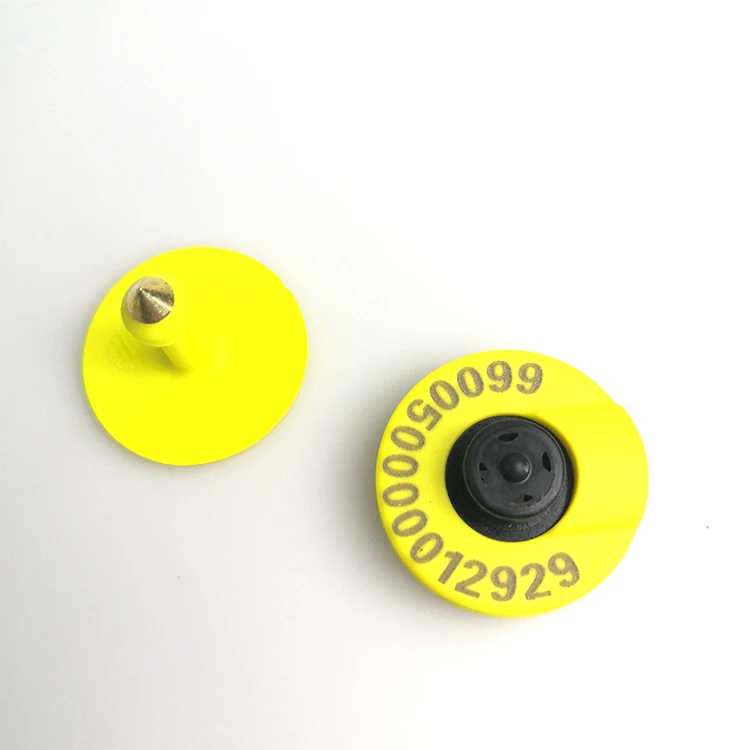 LF 134.2 khz  Diameter 30 mm Size cattle ear tags  FDX-B type EM4305 chip Rfid cattle tags