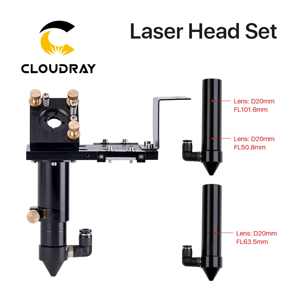 
Cloudray CL37 E Series Laser Head Sets With ZnSe Laser Focus Lens And MO SI Reflective Mirrors 25mm 