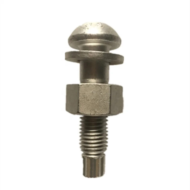 ss400 bolts a490 s10t tc ball round head carbon stainless steel eye fasteners hanger bolt nut with nuts washers