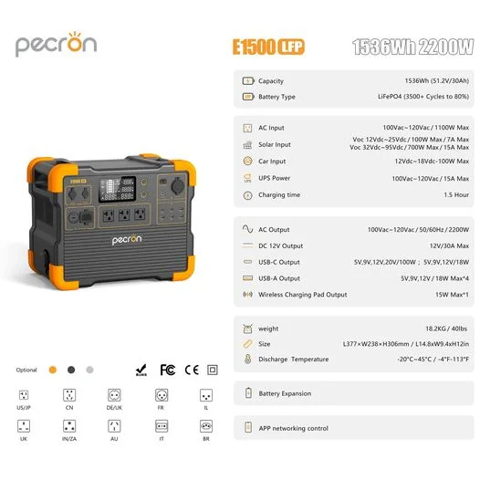 Large Capacity Portable Power Station Solar Generator 1000W 2000W, 2200W 3000W, 5000W Hours, 7000W Hours
