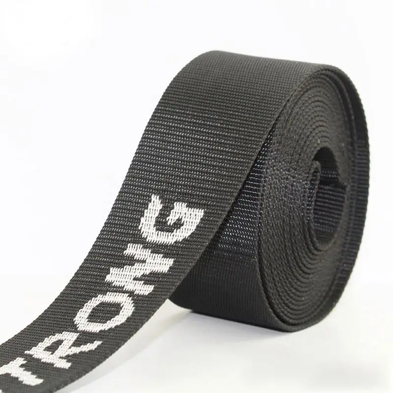 Nylon webbing twill woven jacquard nylon webbing 25mm custom polyester seat belt webbing
