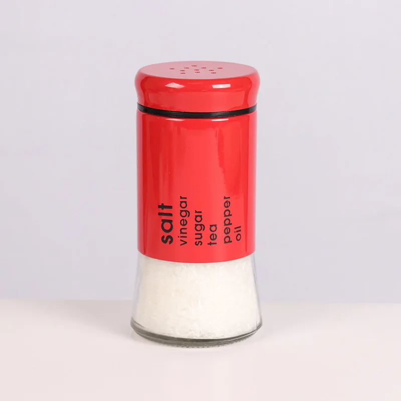 Empty round black colors 5oz 150ml flavoring salt pepper powder BBQ seasoning glass bottle set with screw lid for cooking
