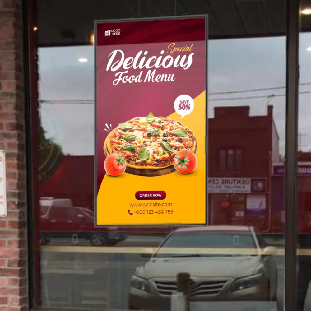 Floor Stand Wall Hanging Mount Lcd Touch Screen Window Advertising Display Playing Equipment