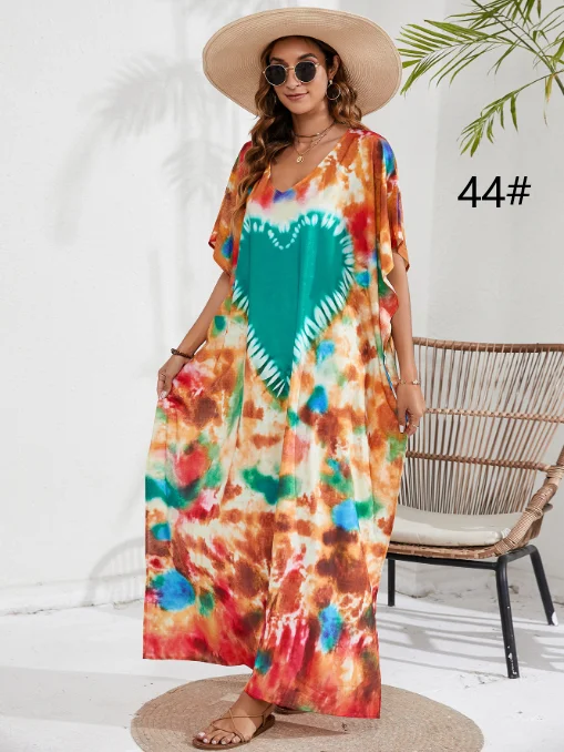 44 colors European and American printed beach sarongs cover up vacation beach dresses bikini sun protection suit outer shawl