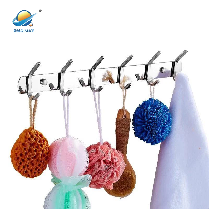 
Bathroom accessories stainless steel solid wall coat hook 5 hooks 