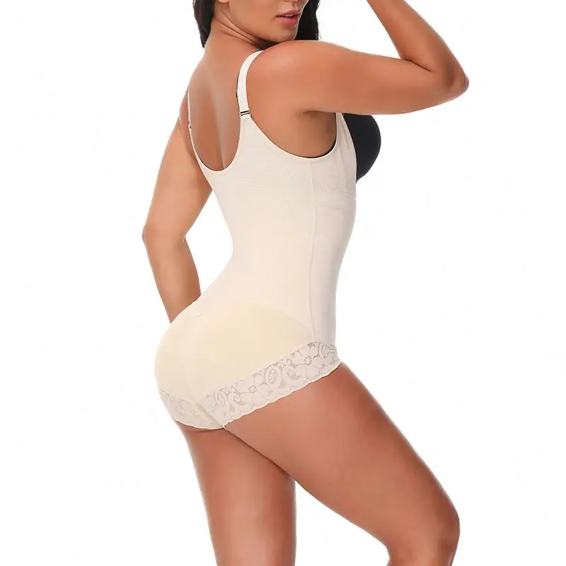 Wholesale 2021 Hourglass Zipper Tummy Control Colombianas Women Bodyshapers De Mujer Fajas Body Shaper Thong Shapewear Bodysuit