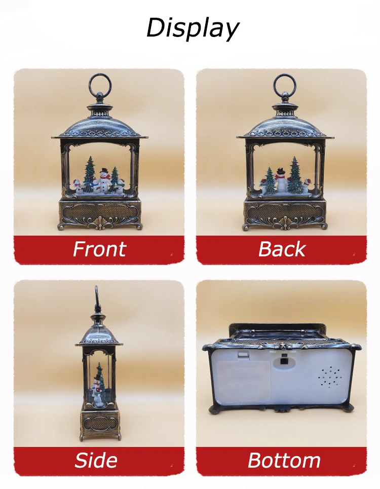 Wholesale Water Snow Christmas Lantern Musical & lighting Xmas Snowball Souvenir Festival gift Christmas Home decoration