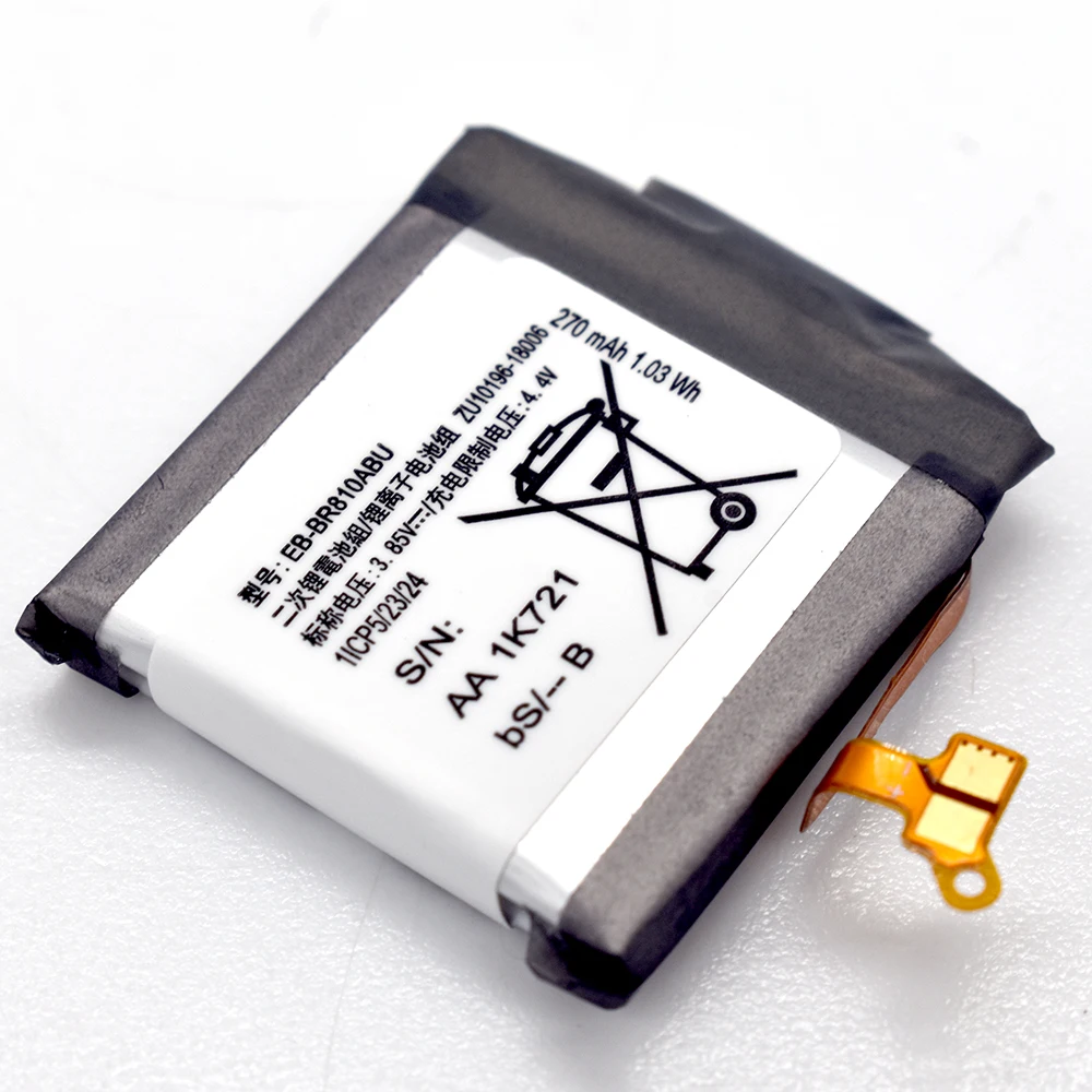 Оригинальный сменный аккумулятор EB-BR800ABU EB-BR810ABU EB-BR170ABU для Samsung Gear S4 SM-R800 SM-R810 SM-R805 SmartWatch
