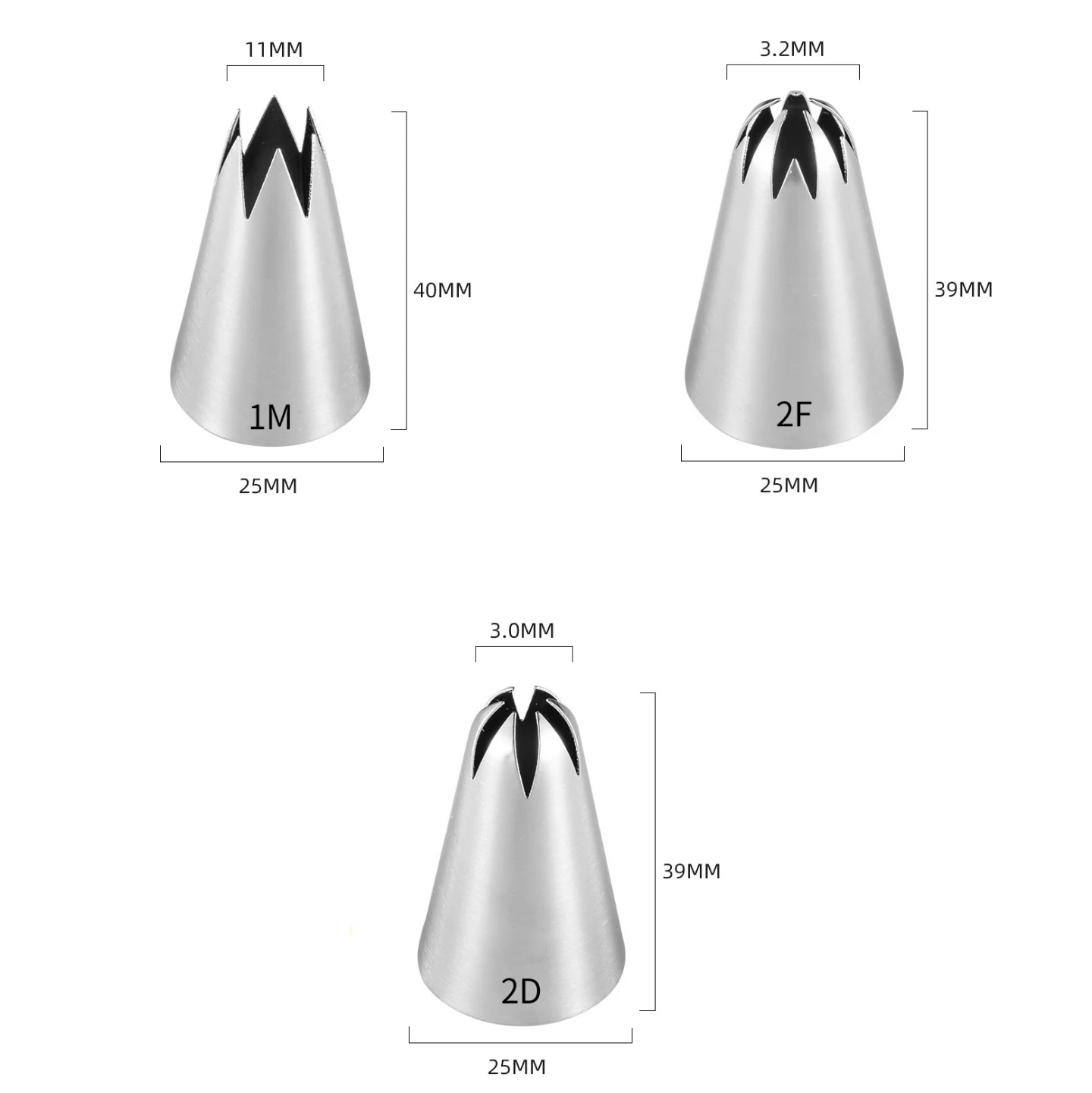 Hot Sale Piping Tips Cake Decorating Nozzle Icing Nozzles Bakes Flower 1M Cake Nozzles Cake Decorating Tool