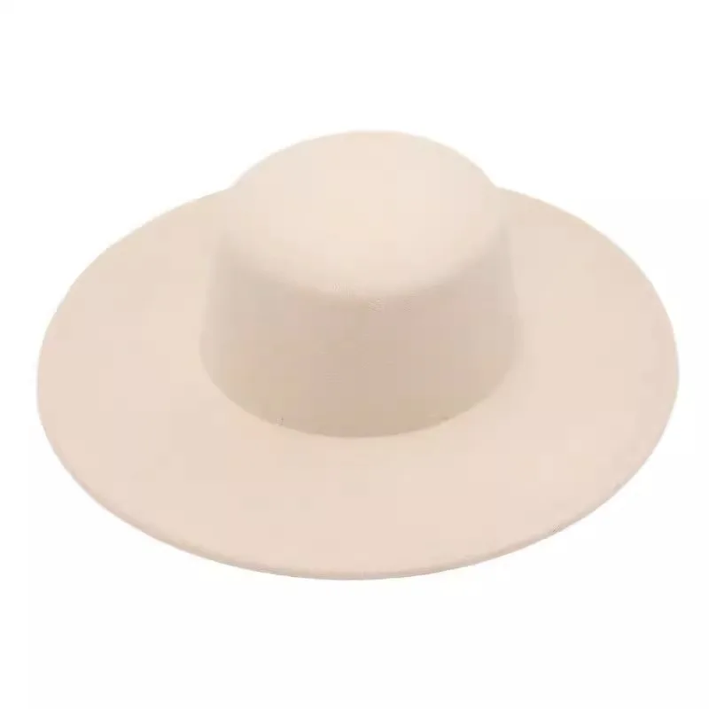 Woolen Top Hat with Large Brim Daily Casual Sombrero Beach Straw Hat Printed Character Style Travel Fishing Outdoor Beach Scenes