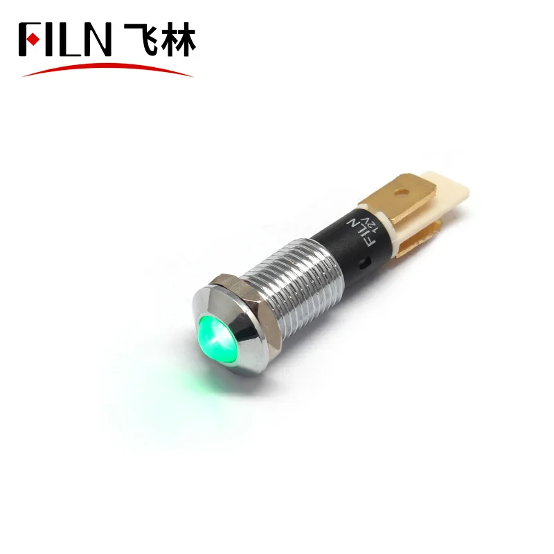 Hot sale wenzhou FILN  Metal 10mm led panel mount indicator lights signal lamp