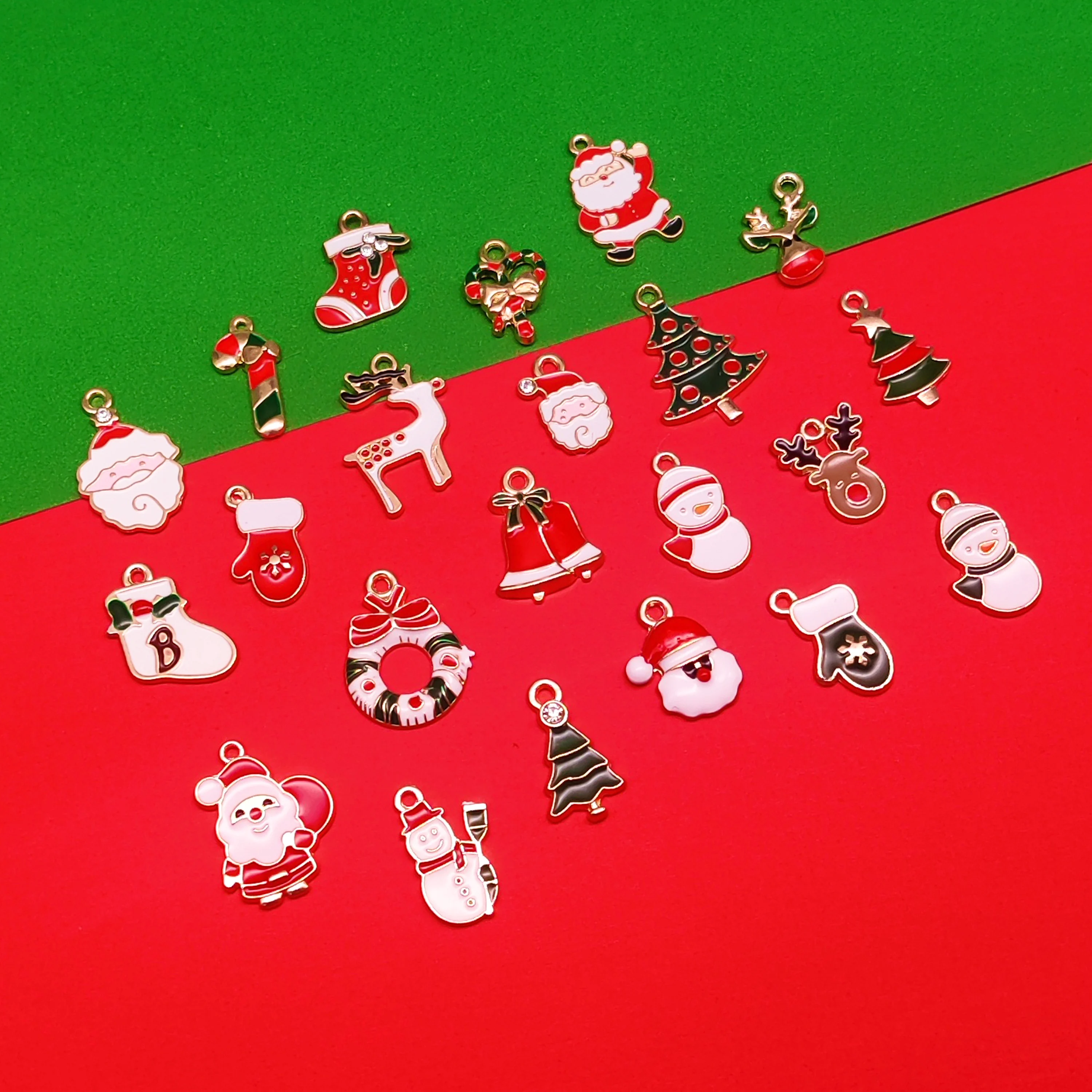 custom Christmas Tree Santa Keyring Keychain Pendant Ornaments Metal Xmas Christmas Keychains