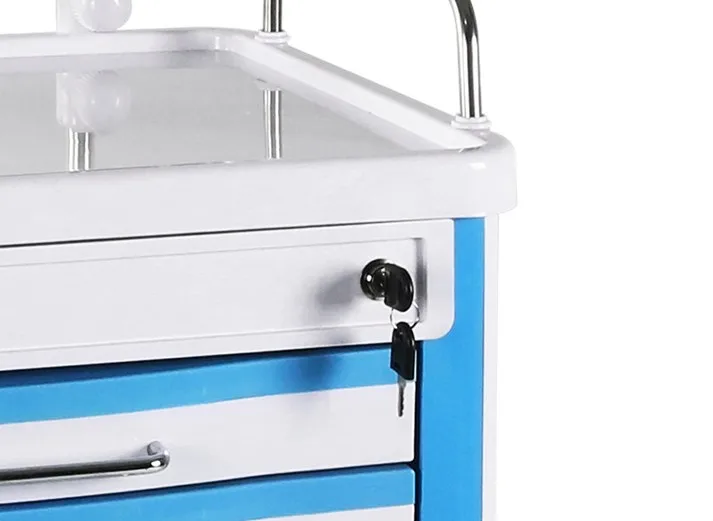 Аварийная реанимационная тележка из АБС, медицинская тележка из АБС, медицинская тележка из АБС с ящиками