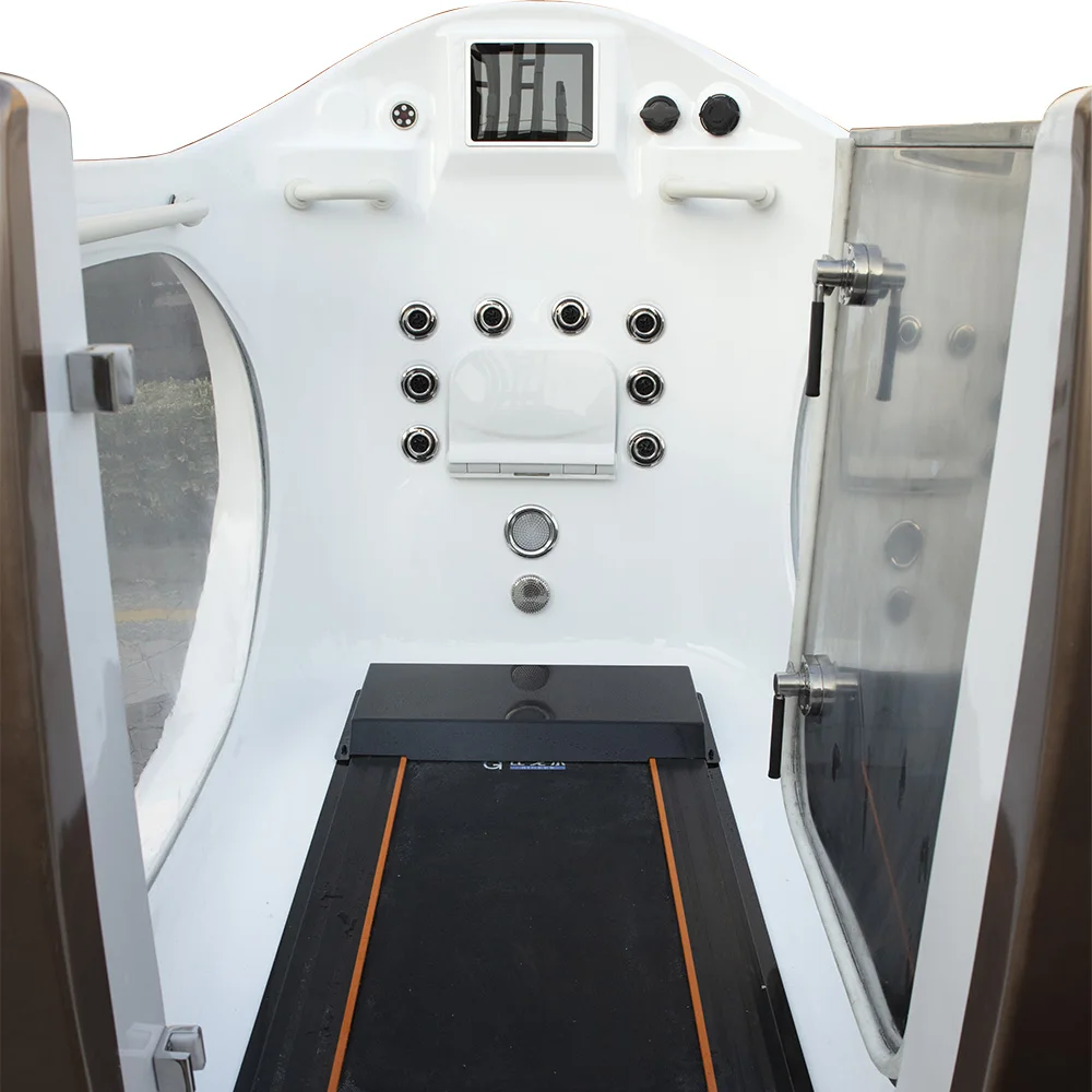 BG-9960 Hot Sale Freestanding Whirlpool Massage Acrylic Pool Outdoor Piscina with Treadmill Waterwalker