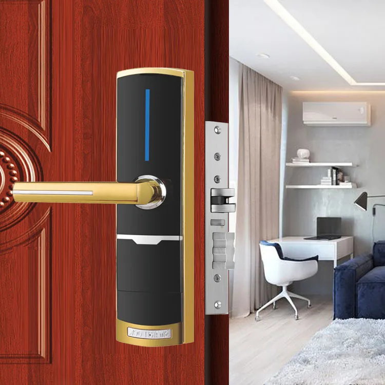 Zinc Alloy intelligent lock guangdong*hyh hardware Hotel Room Door Lock with Master Key
