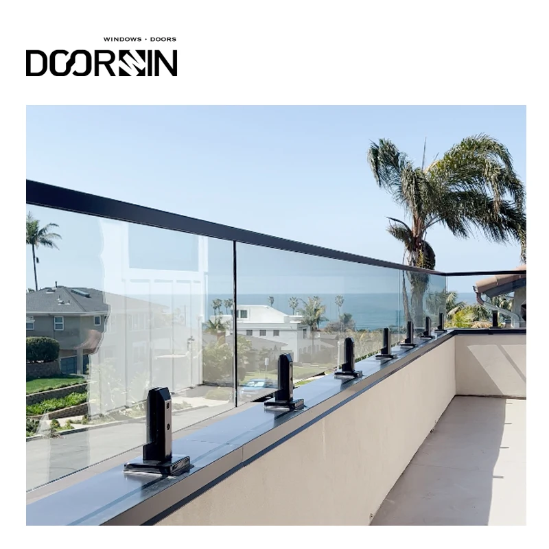Outdoor Easy Install Tempering Glass Balcony Railing And Glass Design