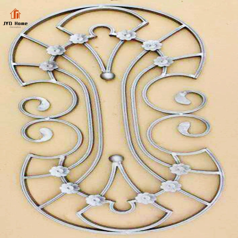 JYD Ornamental Wrought Iron Flower Panels For Stair Railing