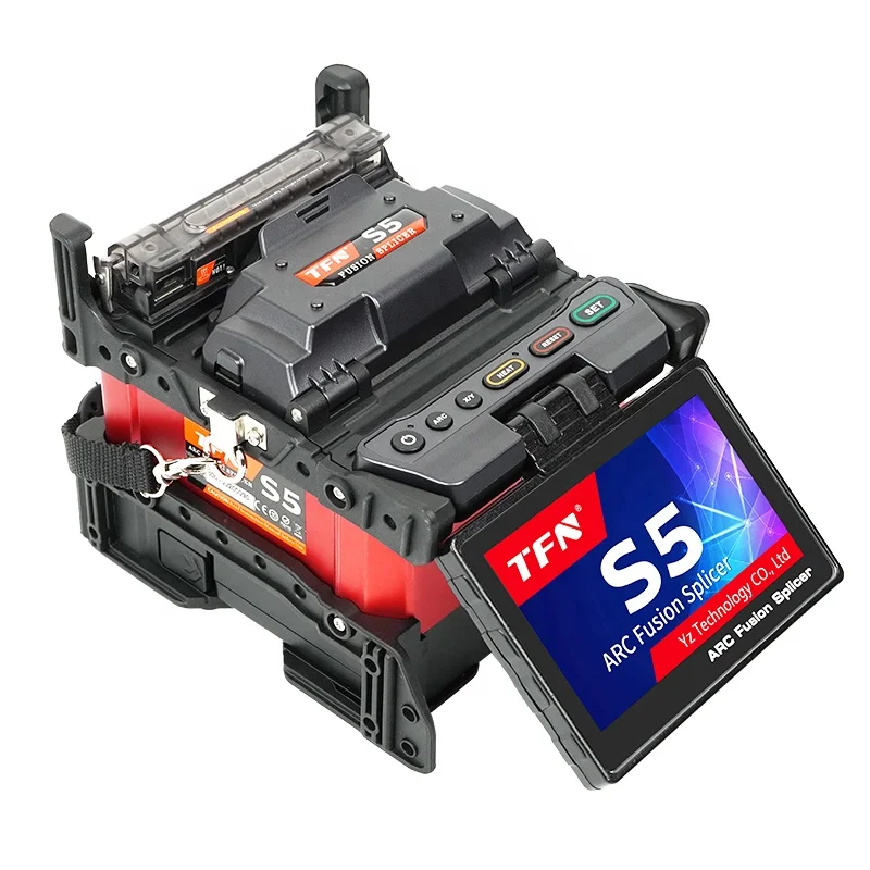 TFN S5 6 Motor 80KM Mainline Fiber Optic Splicer Machine Optical Fiber Fusion Splicer
