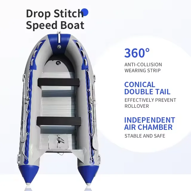 DAMA High Quality Aluminum Floor Pvc Folding Pontoon Rubber Boat Inflatable Boat