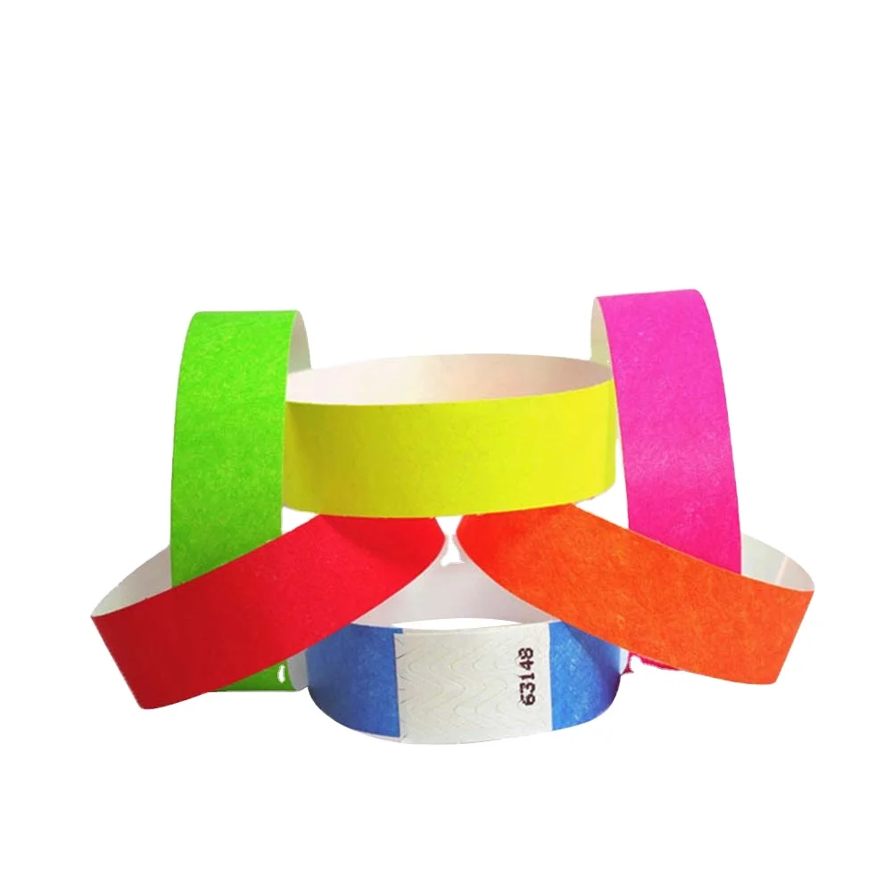 Hot sale custom paper wrist bands tyvek wristband with logo for ticket
