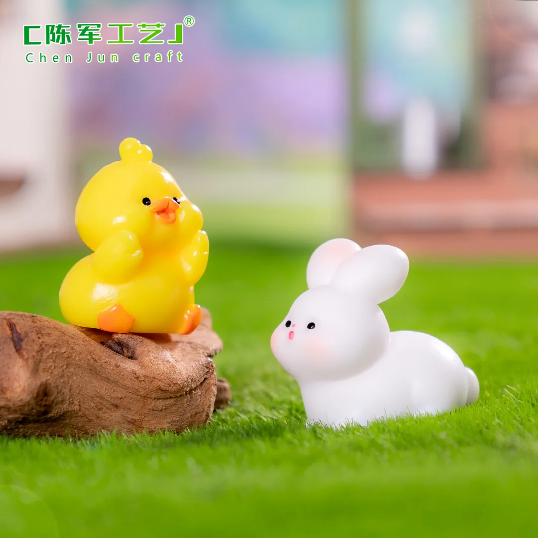 Chunjun пейзаж милый поцелуй лицо маленькое животное детский дом diy украшения аксессуары мини настольный автомобиль