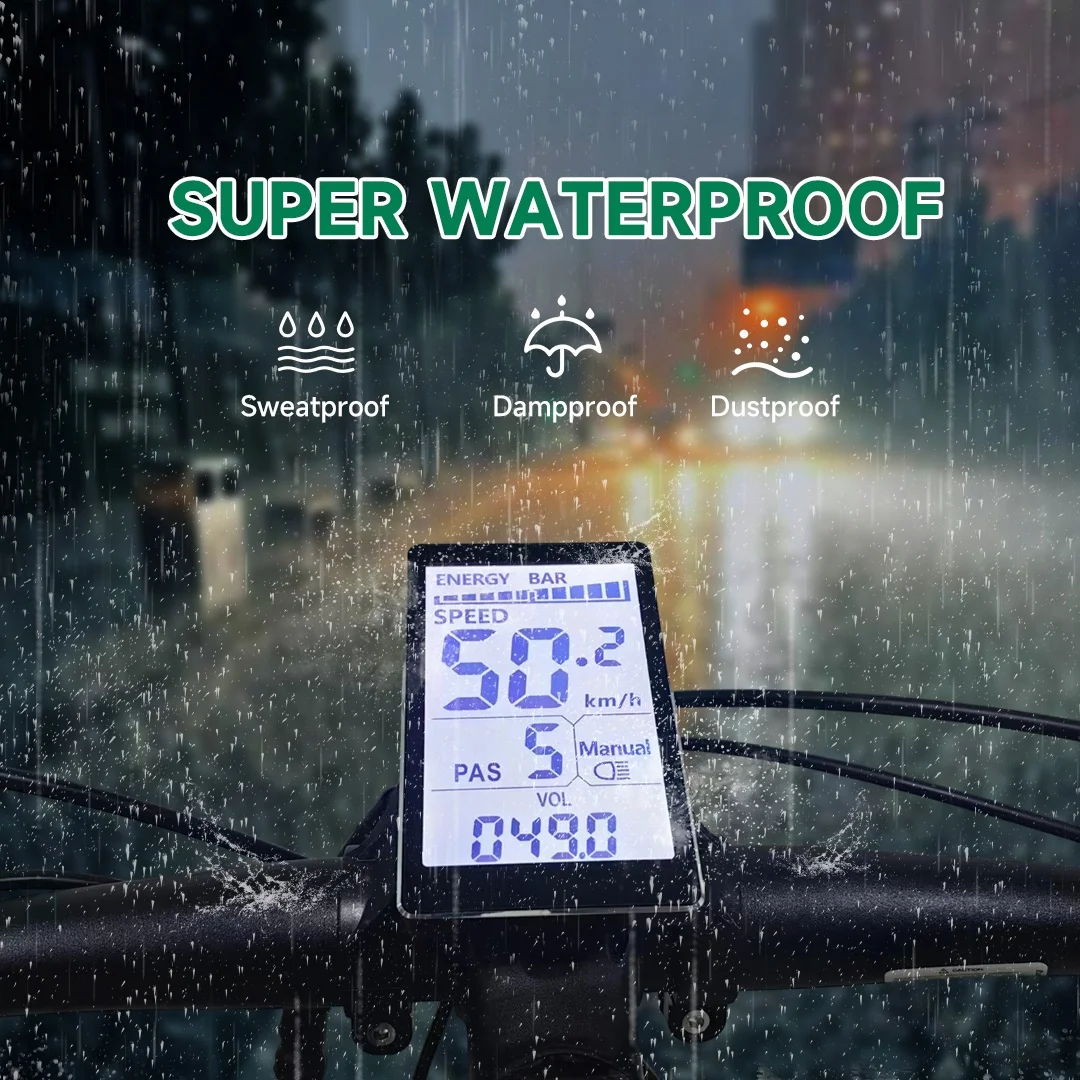Electric Bike Lcd Display 24V 36V 48V 60V 5 Pin E Scooter M5 Panel Meter Screen With Waterproof Connector