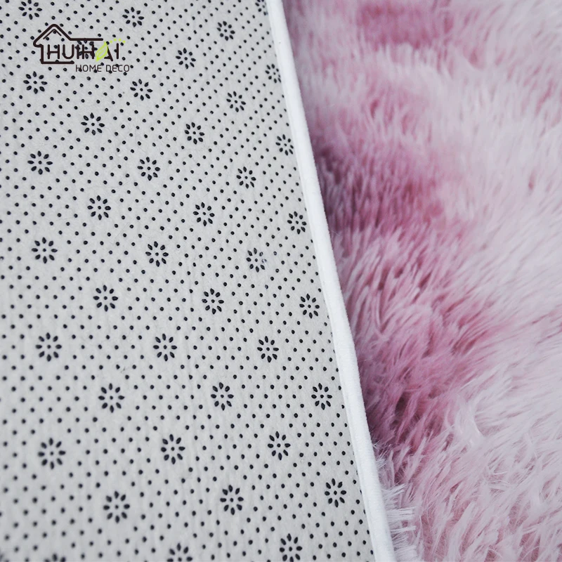 New trends tie-dyed comfortable warm super soft tapis Nordic 100% polyester long pile fur rugs modern home decor shaggy carpets