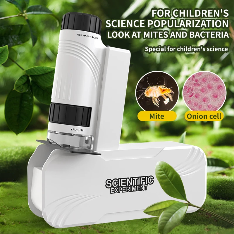 New Mini 50X-300X microscope for kids, your little scientist microscope, portable microscope for kids, holiday gift