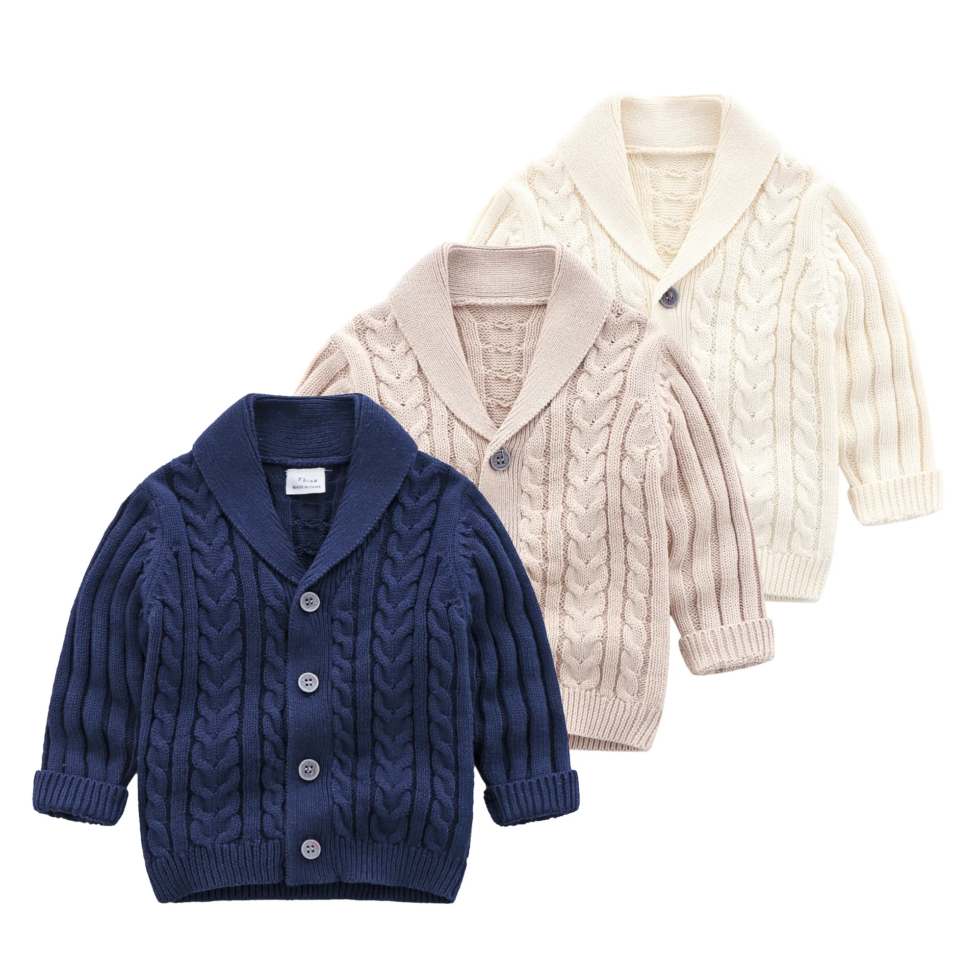 
Infant Baby Boys Cardigan Cable Sweater V-Neck Toddler Knit Button up Knitted Pattern Cardigan Sweatshirt 