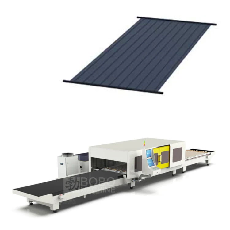 Медная трубка и алюминиевый поглотитель Солнечный нагреватель Тепловая панель производственная линия