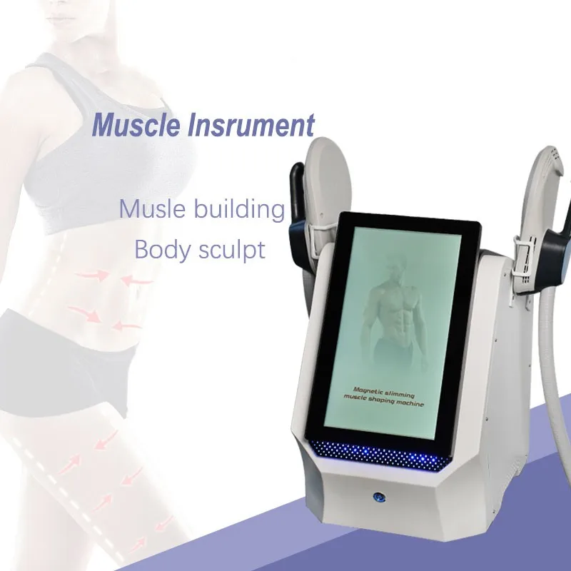 2024 Newest 2 Handles EMS Neo Body Sculpting Vibrating Massager Muscle Stimulation Body Slimming Machine