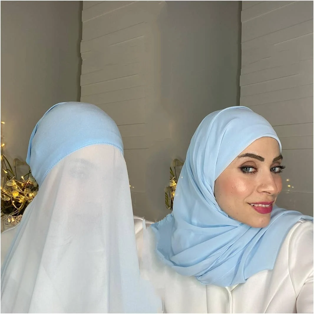SC-183 Solid Wrinkle Cotton Muslim Scarf Women Hijab Wrap Plain Crinkle Stole Shawls Muslim Chiffon Hijab Scarf