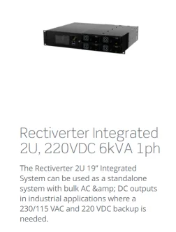 Eltek выпрямитель 2U 6kVA интегрированная система 6 kVA AC & 4 8 kW DC с Smartpack R CTOR0402